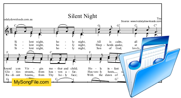 Silent Night - C Major with parts
