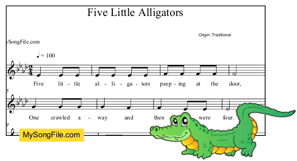 Five Little Alligators
