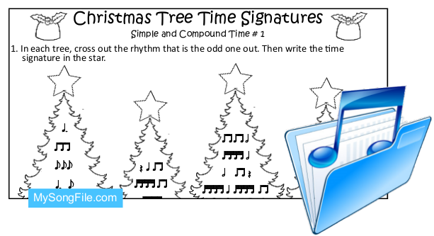 Christmas Tree (Simple and Compound Time Signature no1)
